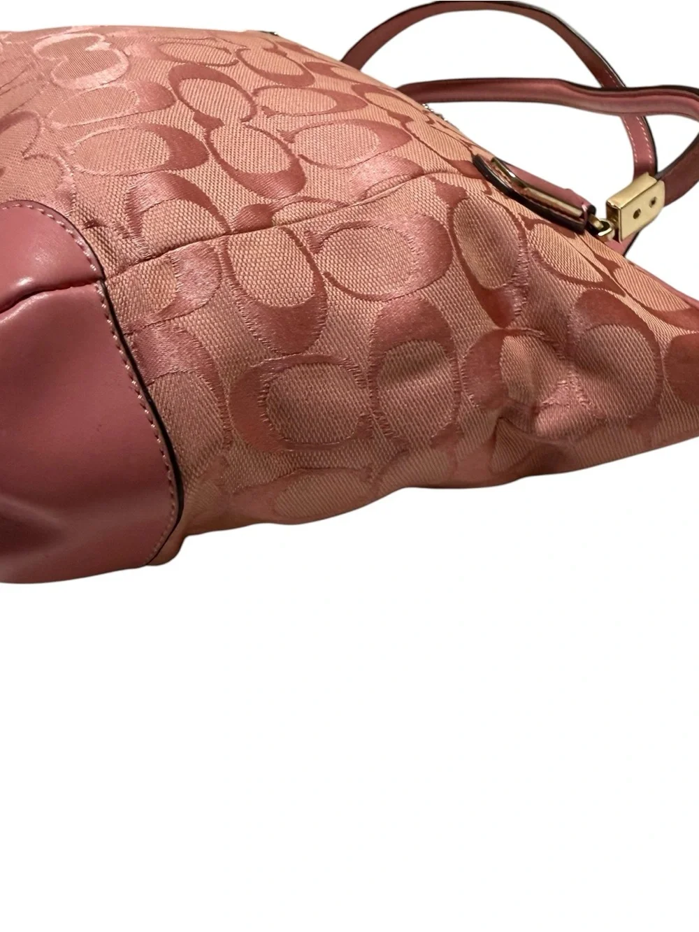 Coach pink signature canvas bag